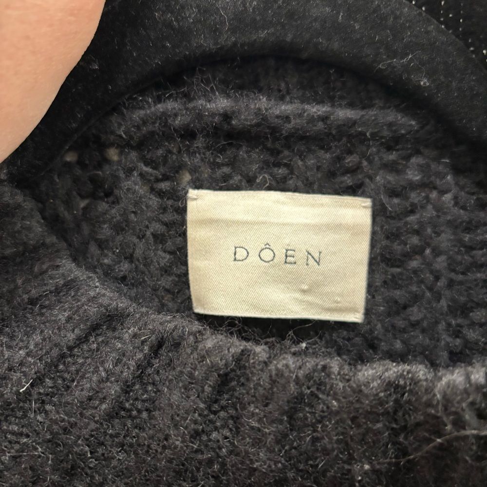 Doen Lulu Sz Small Black Pullover Baby Alpaca Sweater - Picture 3 of 8